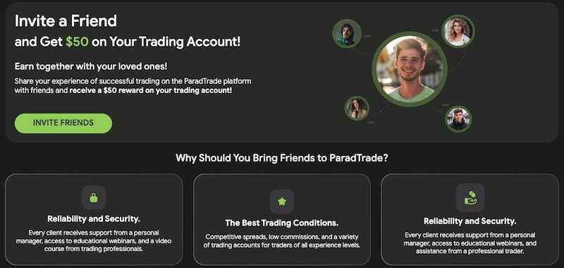 ParadTrade Launches Referral Program: Invite a Friend and Earn $50 on Your Trading Account